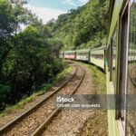 touristic train in the Atlantic Rainforest in Curitiba, Brazil, way to Morretes.